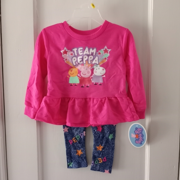 Peppa Pig 2 Piece Outfit. Infant Girls Size 24 Months NWT - Picture 1 of 10